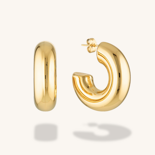 Tigga Tube Hoops - Gold, Silver, Rose Gold