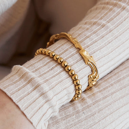 Jennifer Textured Gold Cuff