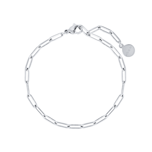 Mia Paperclip Chain Bracelet (Silver)