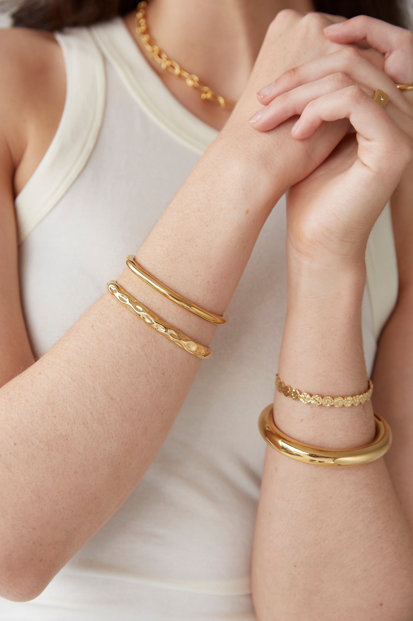 Penny Tube Cuff (Gold & Silver)