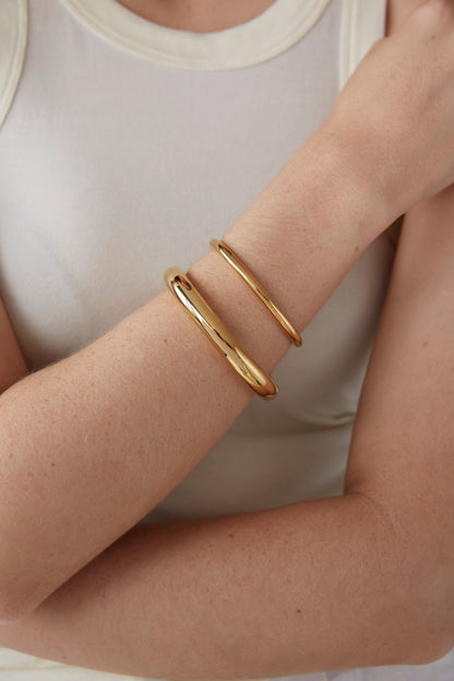 Lara Chunky Cuff (Gold & Silver)